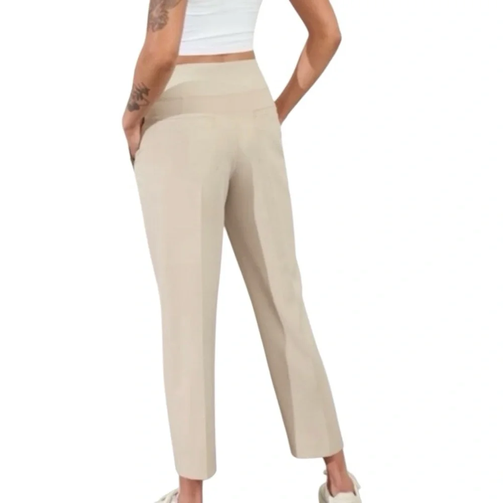 Athleta Endless High Rise Pant Tan Size 18 Travel Commuting Stretch Style 533636 - Picture 2 of 9